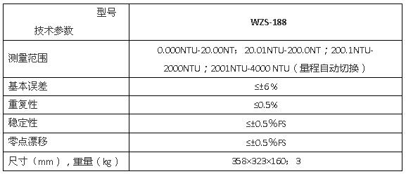 上海雷磁WZS-188型濁度計