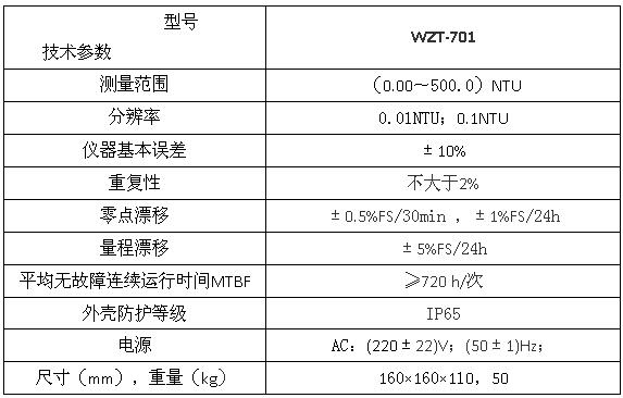 上海雷磁WZT-701型在線濁度監(jiān)測儀
